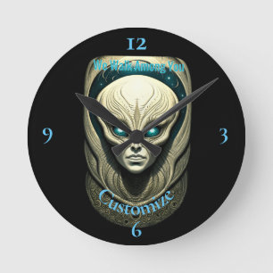 Reloj Redondo Mediano Cabeza de cráneo de Alien Thunder_Cove