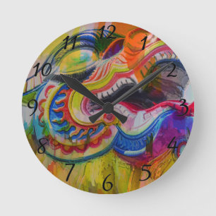 Reloj Redondo Mediano Cabeza de dragón