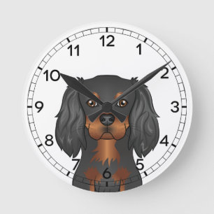 Reloj Redondo Mediano Cabeza de perro Cavalier King Charles Spaniel de c