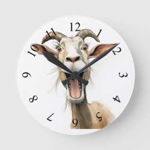 Reloj Redondo Mediano Cabra caprichosa