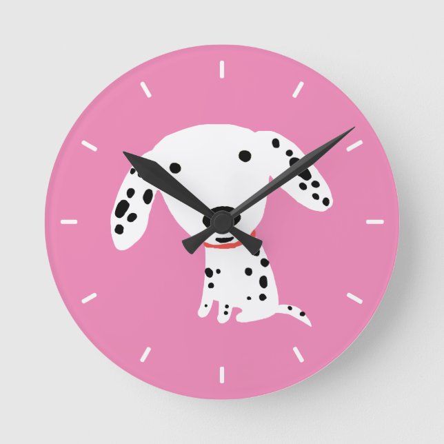 Reloj Redondo Mediano Cachorro dálmata adorable diseño animal (Anverso)