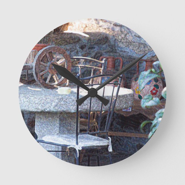 Reloj Redondo Mediano Cactus Still Life (Anverso)