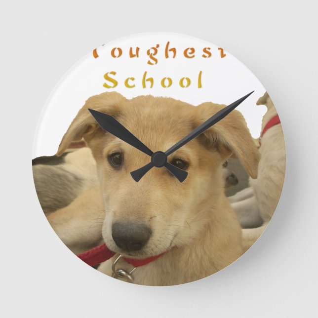 Reloj Redondo Mediano Cada perro tiene iTS DAY Hakuna Matata Felices día (Anverso)