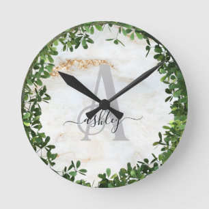 Reloj Redondo Mediano Cadena de claves personalizada única con tema botá