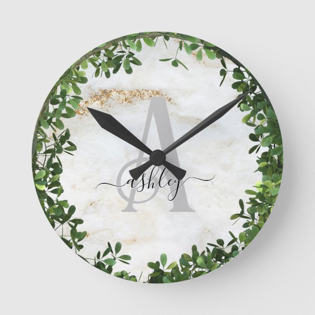 Reloj Redondo Mediano Cadena de claves personalizada única con tema botá (Anverso)