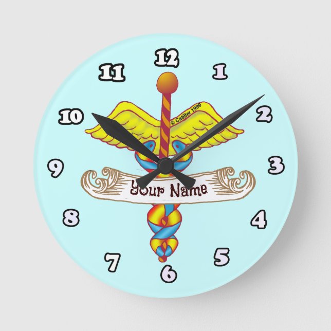 Reloj Redondo Mediano Caduceo (Anverso)