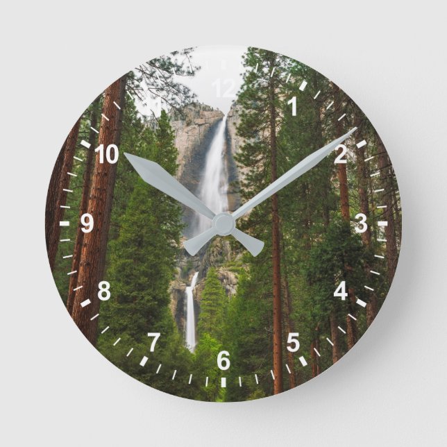 Reloj Redondo Mediano Cae Yosemite por el bosque (Anverso)