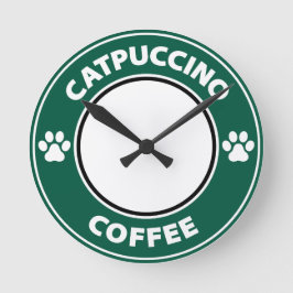 Reloj Redondo Mediano Café Catpuccino