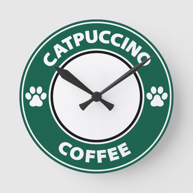 Reloj Redondo Mediano Café Catpuccino (Anverso)