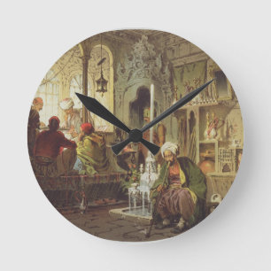 Reloj Redondo Mediano Café del otomano, 1862 (litho del color)