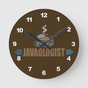 Reloj Redondo Mediano Café divertido