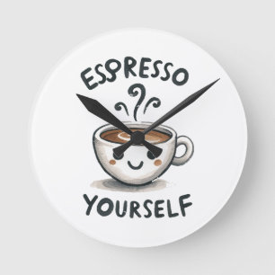 Reloj Redondo Mediano Café Exprésate