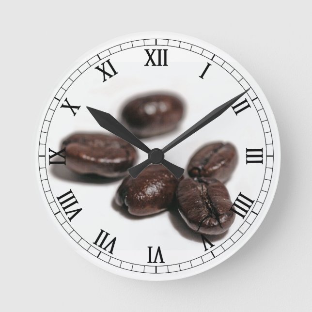 Reloj Redondo Mediano Café frijol (Anverso)
