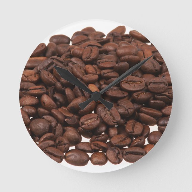 Reloj Redondo Mediano Café frijol (Anverso)