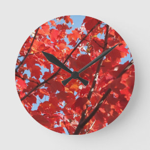 Reloj Redondo Mediano Caída Roja