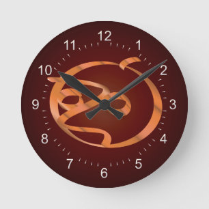 Reloj Redondo Mediano Calabaza de Halloween