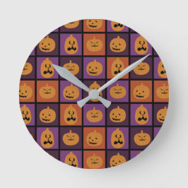 Reloj Redondo Mediano Calabazas de Halloween