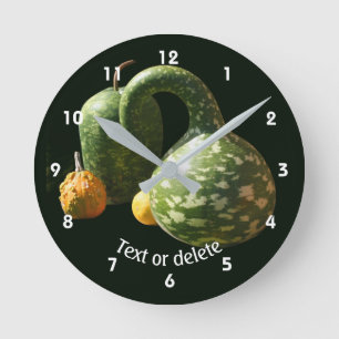 Reloj Redondo Mediano Calabazas Personalizadas Country Fancy