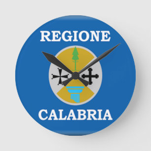 Reloj Redondo Mediano Calabria (Italy) Flag