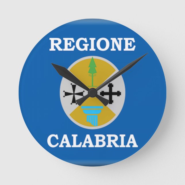 Reloj Redondo Mediano Calabria (Italy) Flag (Anverso)