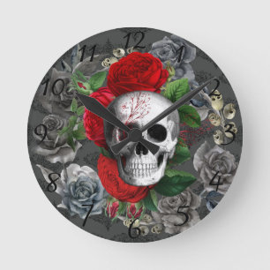 Reloj Redondo Mediano Calavera