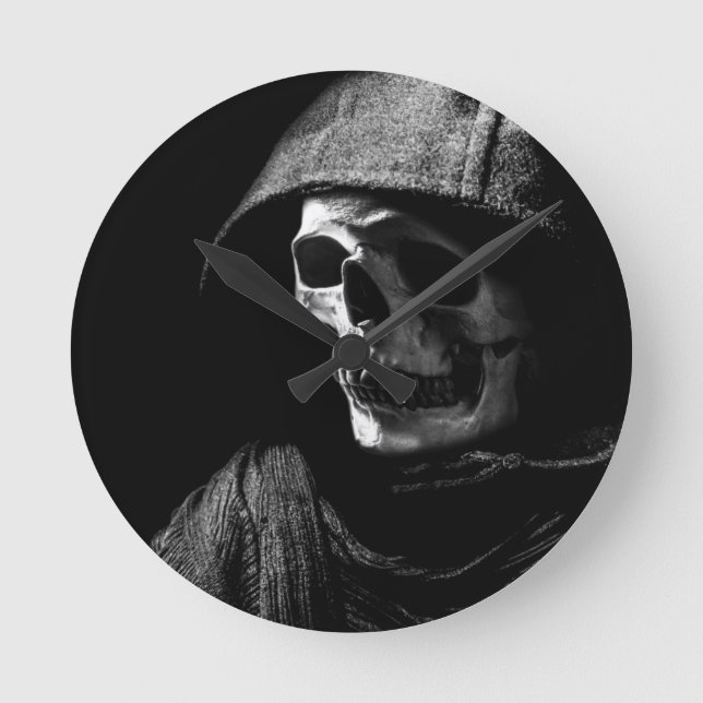 Reloj Redondo Mediano Calavera de la Parca (Anverso)