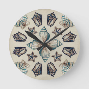 Reloj Redondo Mediano Caleidoscopio costero I