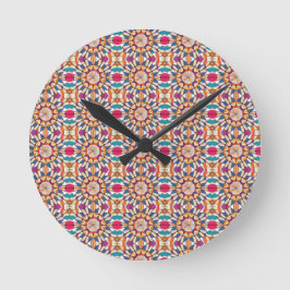 Reloj Redondo Mediano Caleidoscopio de Libros