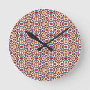 Reloj Redondo Mediano Caleidoscopio de Libros