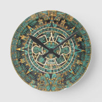 Calendario de discos redondeados mayas aztecas