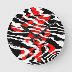 Reloj Redondo Mediano Caligrafía asiática muy Guay