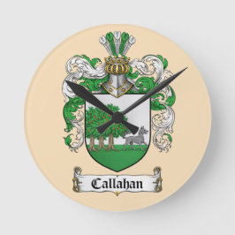 Reloj Redondo Mediano Callahan Coat of Arms Round Clock (