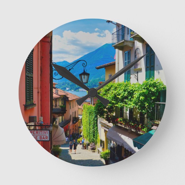 Reloj Redondo Mediano Calle antigua de Bellagio (lago Como, Italia) (Anverso)