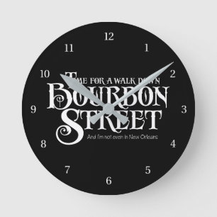 Reloj Redondo Mediano Calle Bourbon - divertido whisky bebiendo