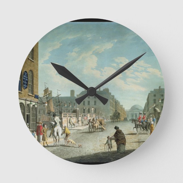 Reloj Redondo Mediano Calle con el intercambio real, Dublín, 1800 del (Anverso)