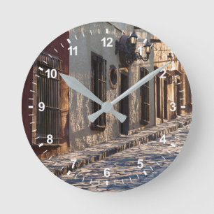 Reloj Redondo Mediano Calle de Adoquines en México