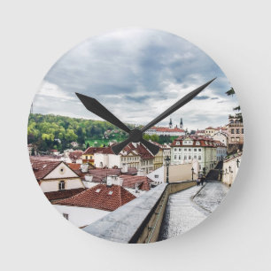 Reloj Redondo Mediano Calle del centro de Praga