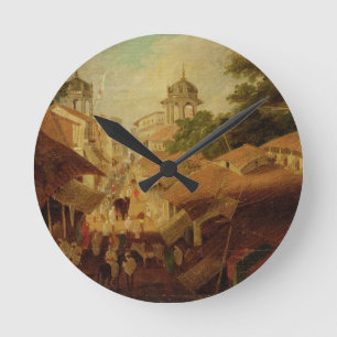 Reloj Redondo Mediano Calle en Patna, c.1825 (aceite en lona)