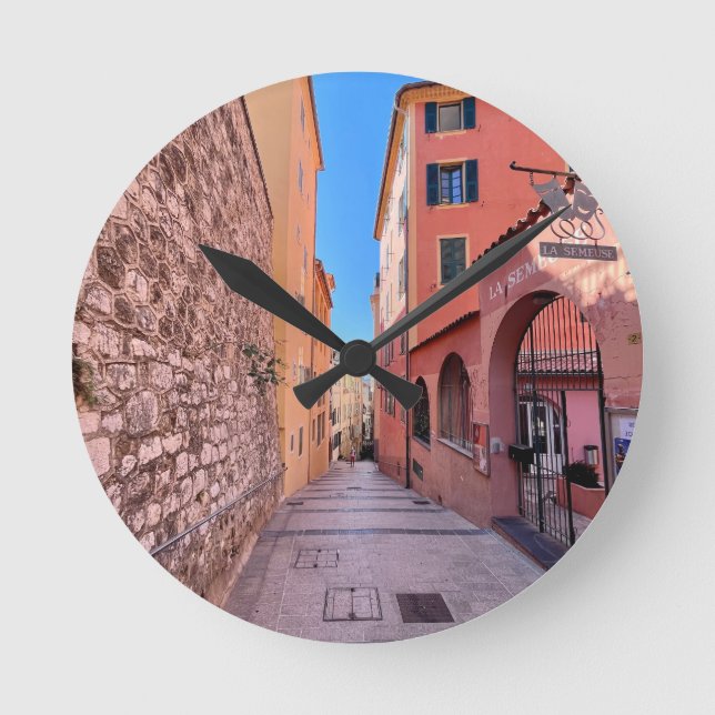 Reloj Redondo Mediano Calles Quaint French (Anverso)