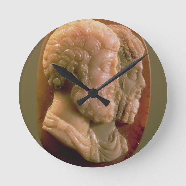 Reloj Redondo Mediano Camafeo que representa Marco Aurelius (121-180) y (Anverso)