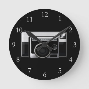 Reloj Redondo Mediano Cámara de cine retro