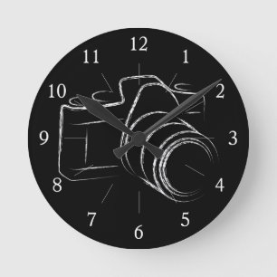 Reloj Redondo Mediano Cámara fotográfica