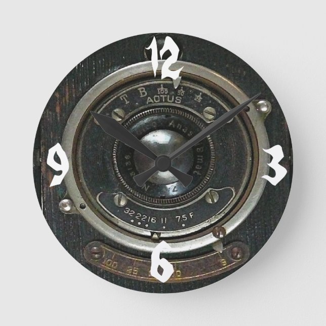 Reloj Redondo Mediano Cámara vieja de cosecha (Anverso)
