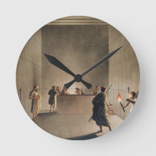 Reloj Redondo Mediano Cámara y sarcófago en la gran pirámide del sold