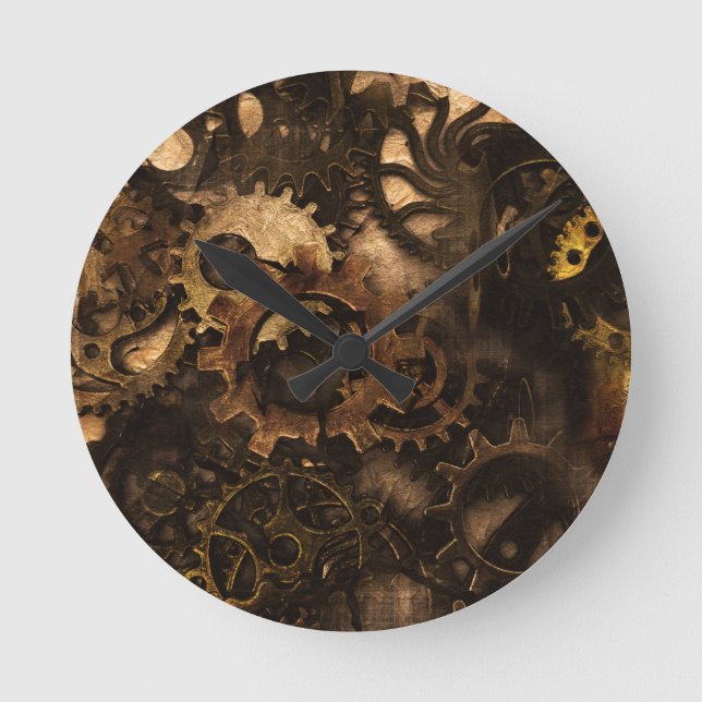 Reloj Redondo Mediano Cambiador de engranajes - piñones de vapor (Anverso)