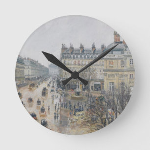 Reloj Redondo Mediano Camille Pissarro el Place du Theatre Francais,