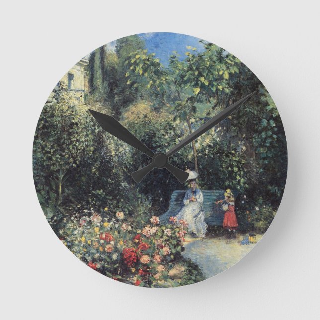 Reloj Redondo Mediano Camille Pissarro Pontoise Garden (Anverso)