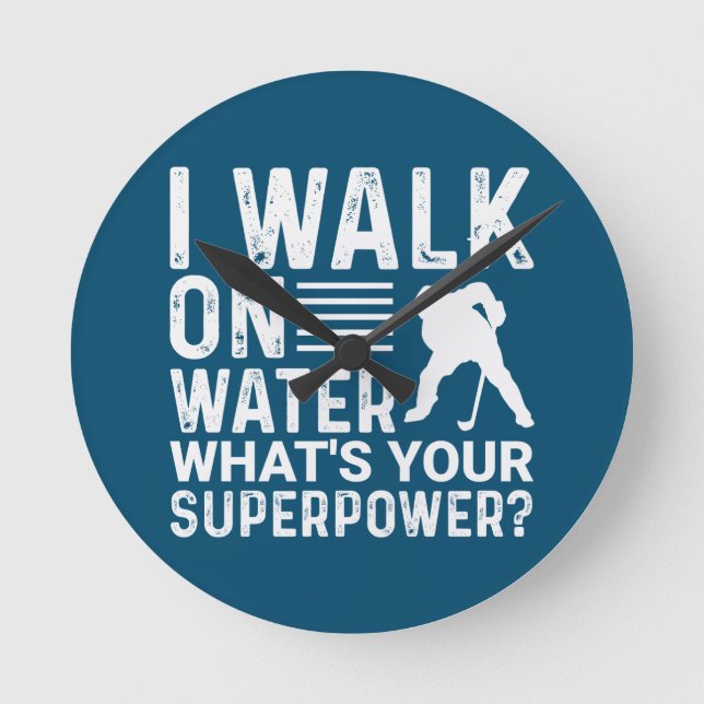 Reloj Redondo Mediano Caminata de hockey sobre agua (Anverso)