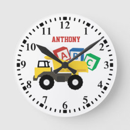 Reloj Redondo Mediano Camiones de construcción de camiones volcados ABC 