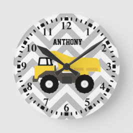 Reloj Redondo Mediano Camiones de construcción de camiones volcados pers